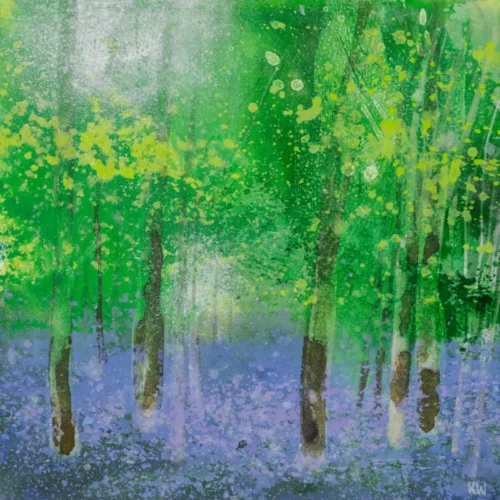 Bluebells at Westwood painting by Kate Wade