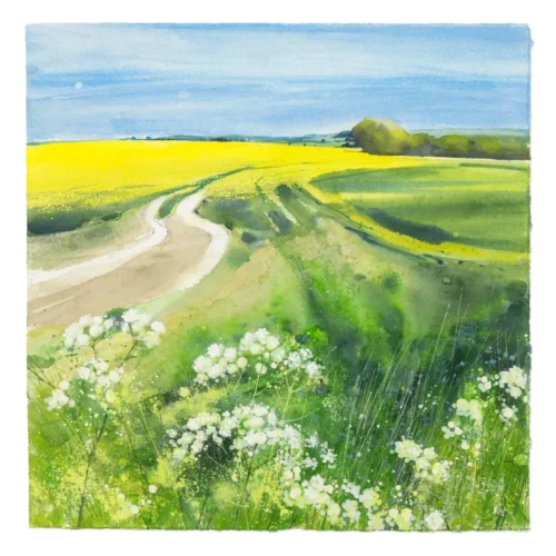 Wiltshire Fields painting
